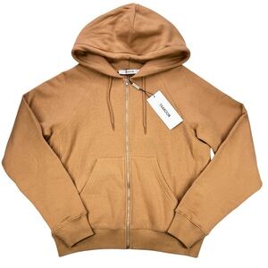 Thakoon Zip-Up Hooded Oversized Sweatshirt, NWT, XS